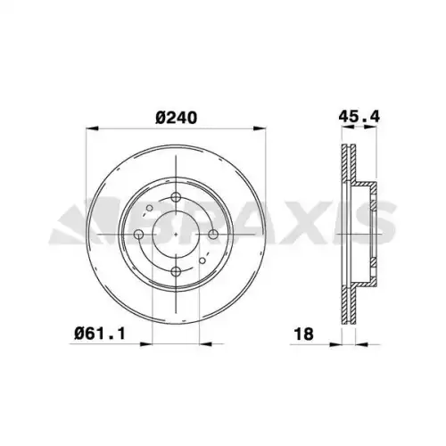 BRAXIS Ön Fren Diski Havalı AE0451