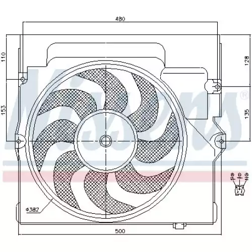 NISSENS Radyatör Fan Motoru Davlumbazlı 85645