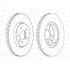 FERODO Ön Fren Diski Havalı (284 5) DDF1080C