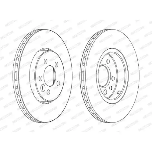 FERODO Ön Fren Diski Havalı (284 5) DDF1080C