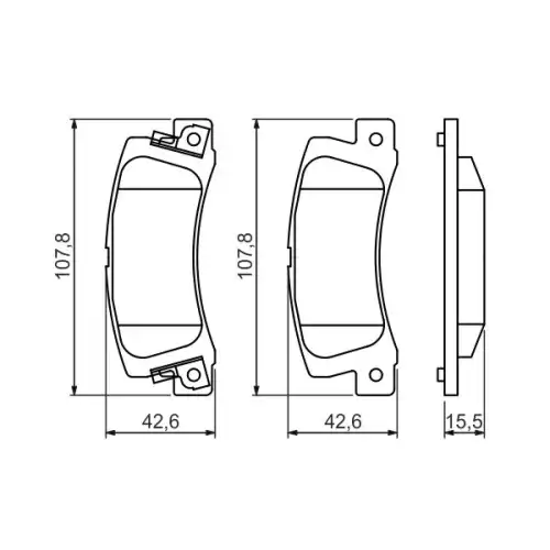 BOSCH Arka Fren Balatası Tk 0986461136