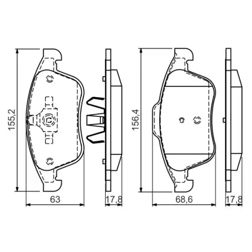 BOSCH Ön Fren Balatası Tk 0986494556