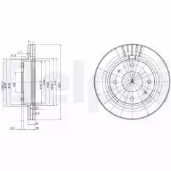 DELPHI Ön Fren Diski Havalı 257 4 BG3750