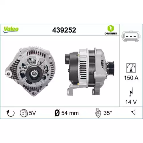 VALEO Alternatör Şarj Dinamosu 150A 439252