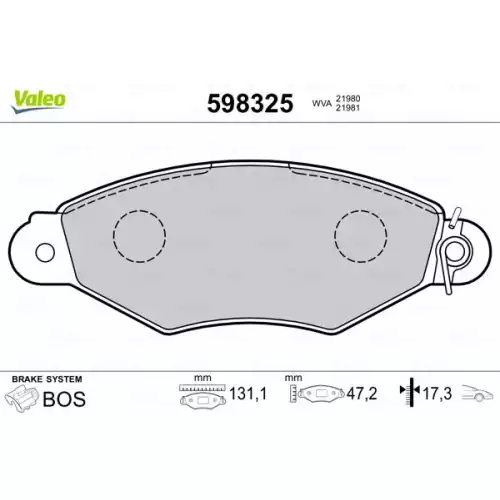 VALEO Ön Fren Balatası Tk 598325