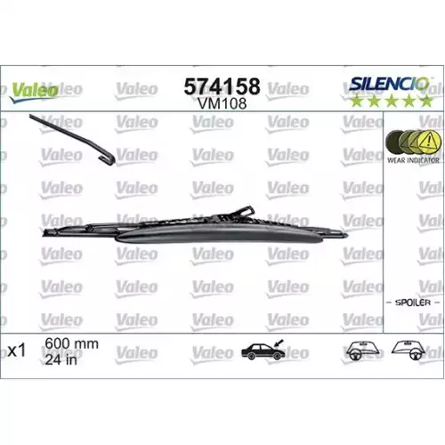 VALEO Ön Cam Silecek Süpürgesi 600mm X1 574158