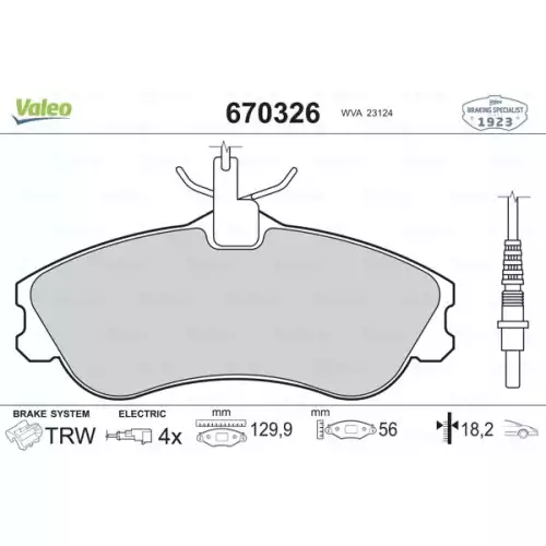 VALEO Ön Fren Balatası 670326