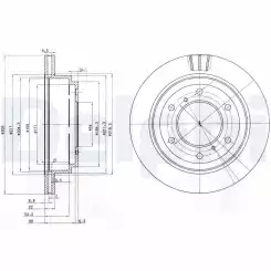 DELPHI Arka Fren Diski Havalı 300 6 BG3813