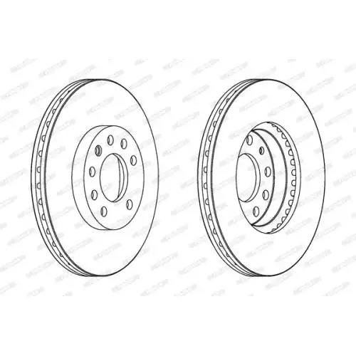 FERODO Ön Fren Diski Takım 16 Inch 285Mm DDF1191