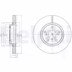DELPHI Ön Fren Diski Havalı 295 5 BG4236