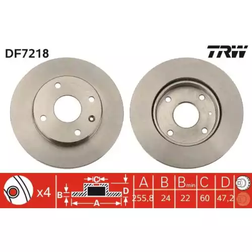 TRW Ön Fren Diski DF7218