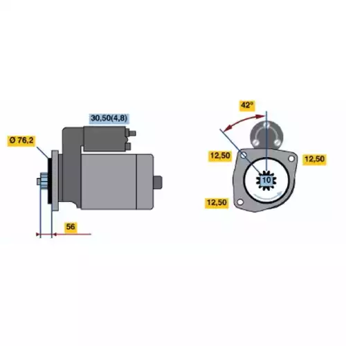 BOSCH Marş Motoru 12V 10 DIS 1,1 KW 0001121408