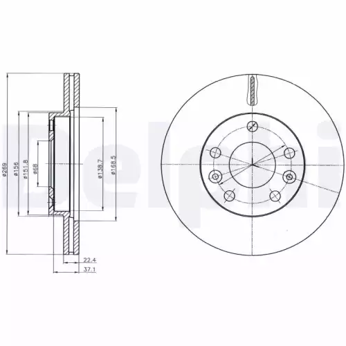 DELPHI Ön Fren Diski 269Mm *Karbonlu* BG4455C