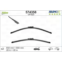 VALEO Ön Cam Silecek Süpürgesi Flat Blade X2 Vm420 650 650 574358