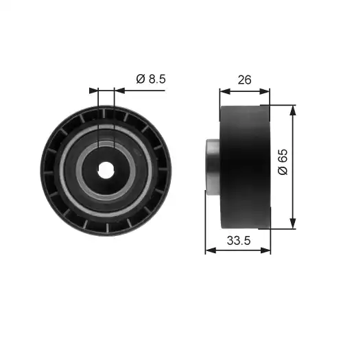 GATES Alternatör V Kayış Gergi Rulmanı T39057