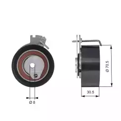 GATES V Kayış Gergi Rulmanı Kütüklü T43159