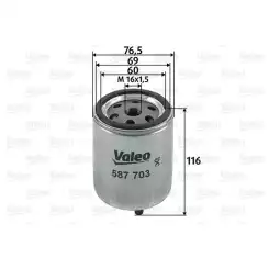 VALEO Yakıt Filtre Mazot 587703