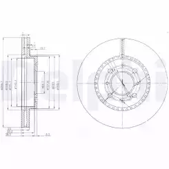 DELPHI Ön Fren Diski Havalı 260 4 BG3965