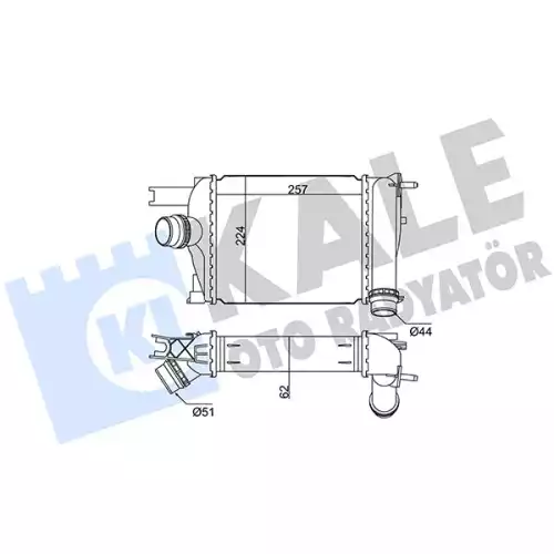 KALE Turbo Radyatörü İntercooler 345115