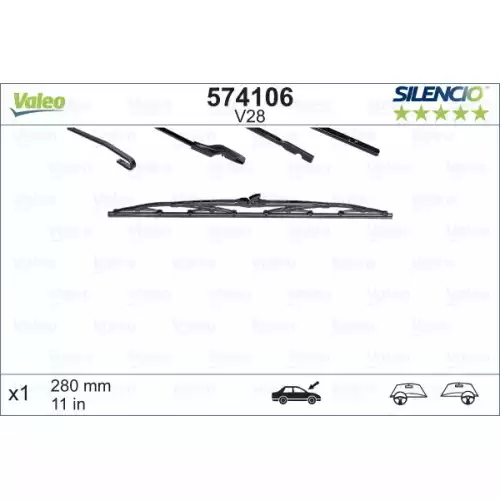 VALEO Silecek Süpürgesi Vm28 Sılencıo Arka 280mm 574106