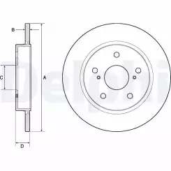 DELPHI Arka Fren Diski Düz Takım BG4183C