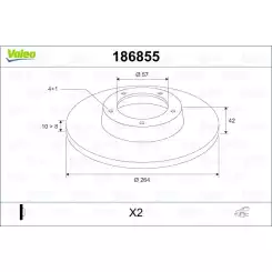 VALEO Ön Fren Diski Takım 264X10 4 Bıjon 186855