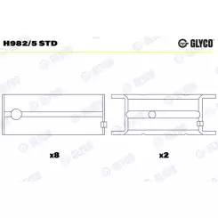 GLYCO Motor Ana Yatak 0.50 H982/5 STD