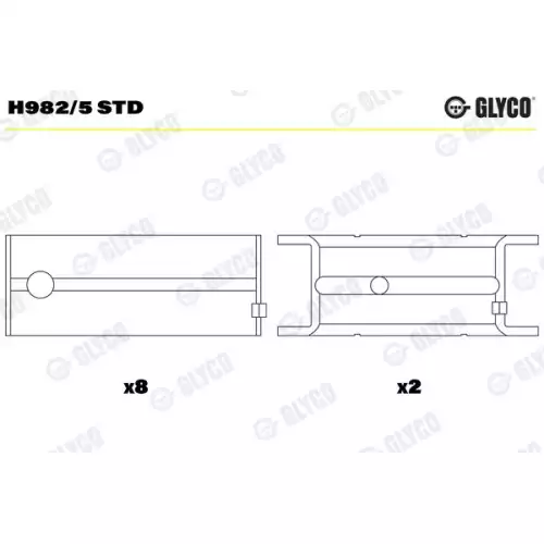 GLYCO Motor Ana Yatak 0.50 H982/5 STD