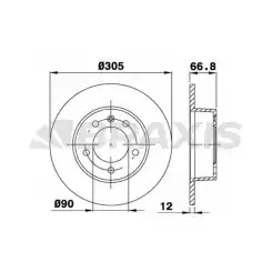 BRAXIS Arka Fren Diski AE0174