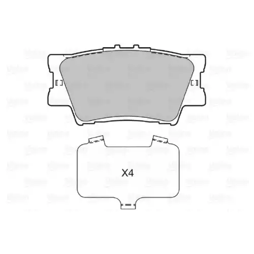 VALEO Arka Fren Balatası Tk 598819