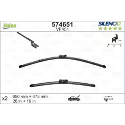 VALEO Silecek Süpürgesi Seti X Trem 650 480mm Vm451 Flat Blade 574651