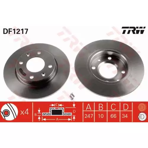 TRW Ön Fren Diski Takım DF1217