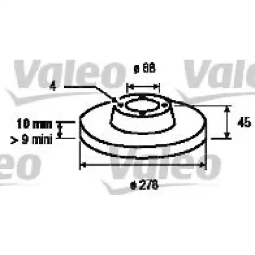 VALEO Arka Fren Diski Düz 186845