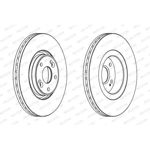 FERODO Ön Fren Diski Havalı 308mm Takım DDF1511C-1