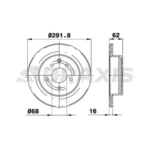 BRAXIS Arka Fren Diski Havalı AE0127