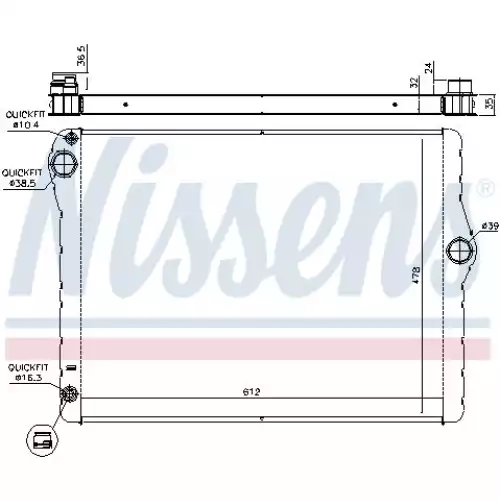 NISSENS Motor Su Radyatörü 60776