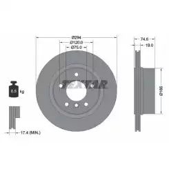 TEXTAR Arka Fren Diski 92146103