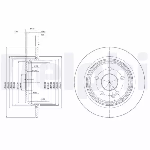 DELPHI Arka Fren Diski BG4063