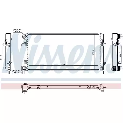 NISSENS Su Radyatörü 606809