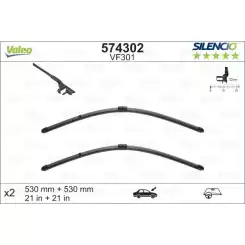 VALEO Silecek Süpürgesi Seti Yeni Tip 530 530mm 574302