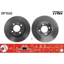 TRW Ön Fren Diski 256.4.mm DF1532