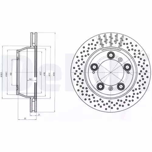 DELPHI Arka Fren Diski Takım BG4163C