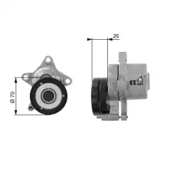 GATES Alternatör V Kayış Gergi Rulmanı Kütüklü T38283