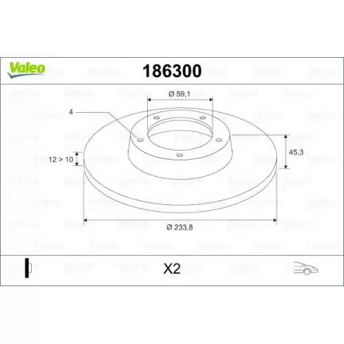 VALEO Ön Fren Diski Tk 186300