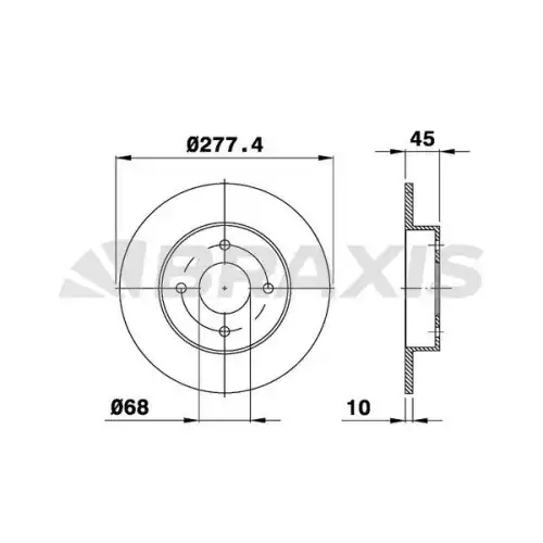 BRAXIS Arka Fren Diski Düz AE0420