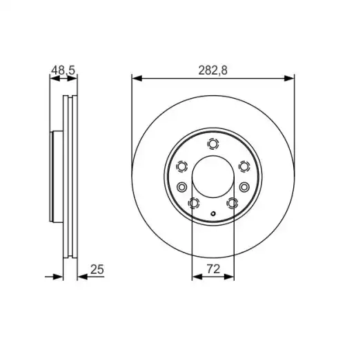 BOSCH Ön Fren Diski Havalı 0986479S60