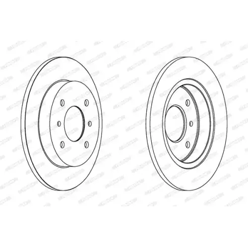 FERODO Arka Fren Diski Düz (258 4) DDF267