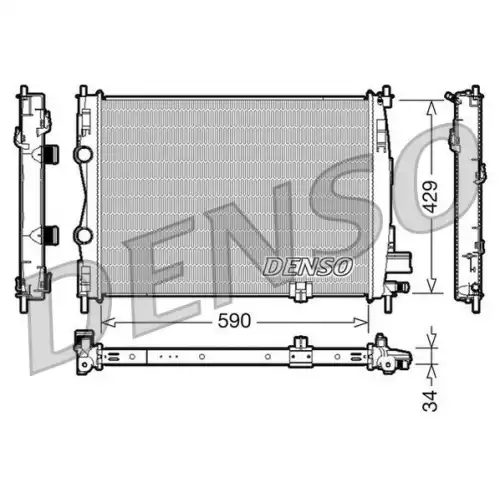 DENSO Motor Motor Su Radyatörü DRM46018