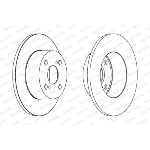 FERODO Arka Fren Diski Havalı DDF1487