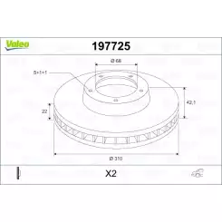 VALEO Arka Fren Diski Havalı Takım 197725